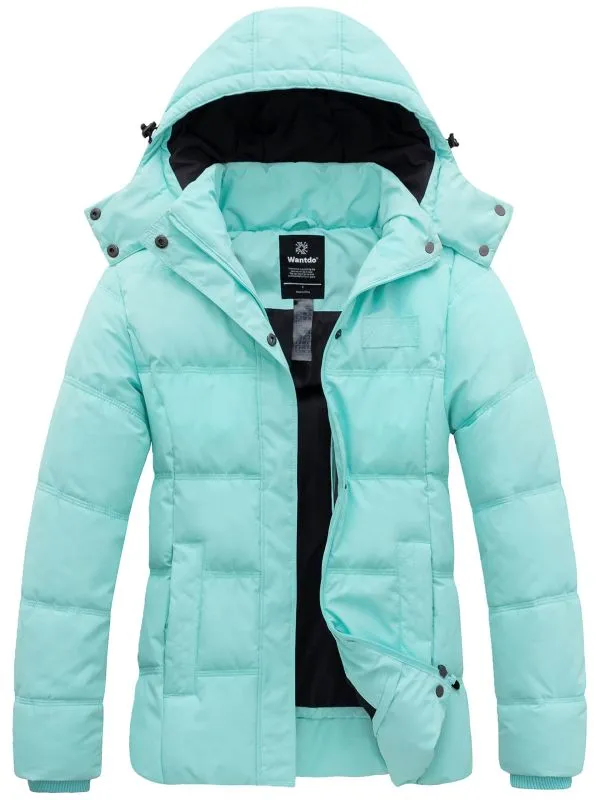 Women's Winter Coat Quilted Puffer Jacket With Removable Hood Valley I